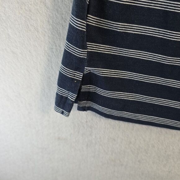 HANG TEN Short Sleeve Knit Dress Women's Size XL Navy Stripe UPF 50+ Beach - Picture 4 of 10